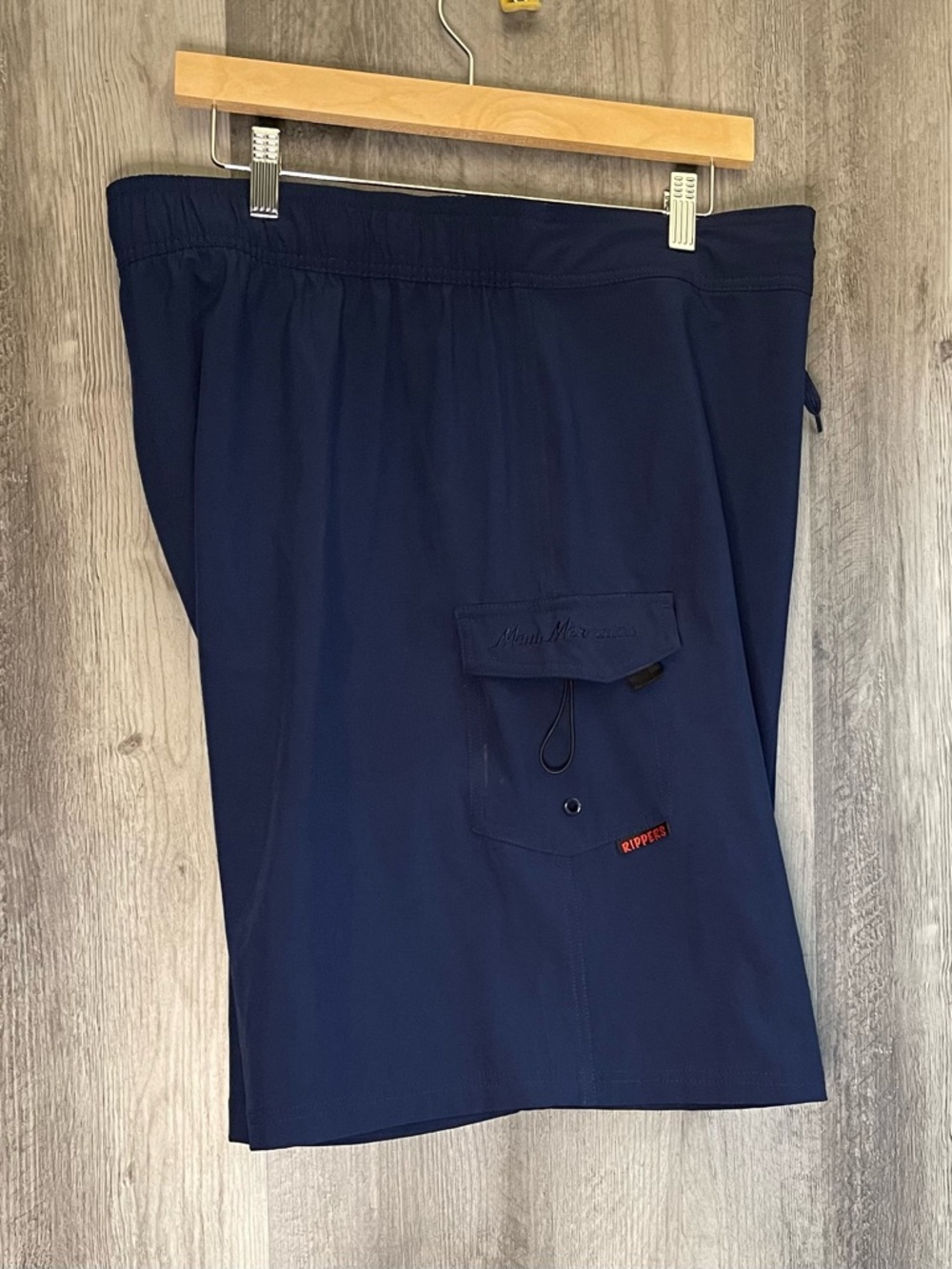 Maui Rippers Mermaid Board Shorts Womens 3X Navy Stretch Waist Drawstring Pocket